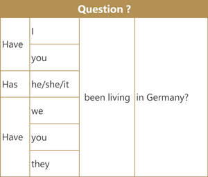 Present perfect continuous - Question