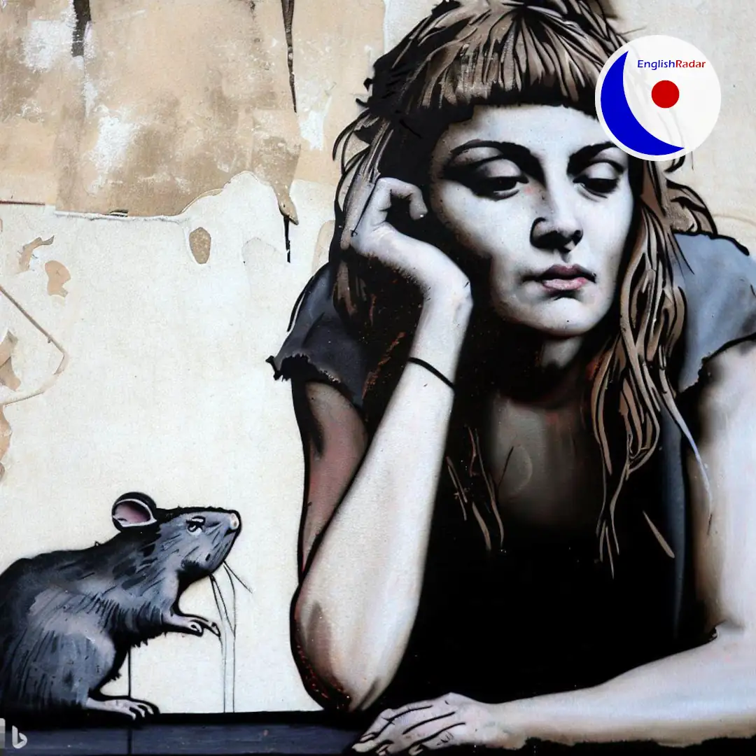 a woman smelling a rat